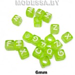 489.01 Бусина пластм. 6х6мм Ц:2 Салатовый