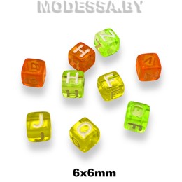 489.01 Бусина пластм. 6х6мм 