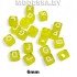 489.01 Бусина пластм. 6х6мм Ц:3 Жёлтый