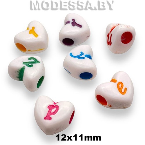 489.025 Бусина 12х11мм Ц:Белый Mix