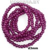 Бусины на нити пластм. 3мм Ц:Сиреневый