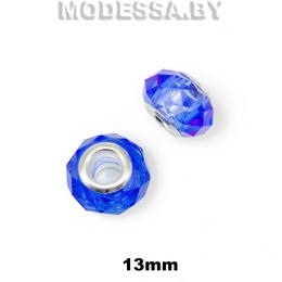 03501 Бусины стеклянные Ц: Синий d13мм