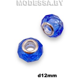 03501 Бусина стекл. d13мм Ц:Синий N