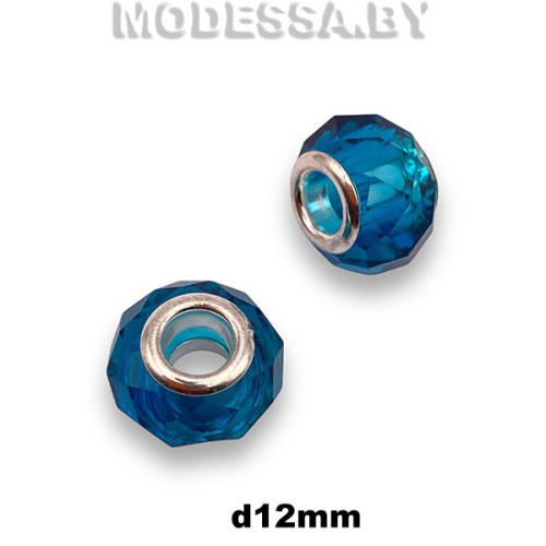 03501 Бусина стекл. d13мм Ц:Морская волна N