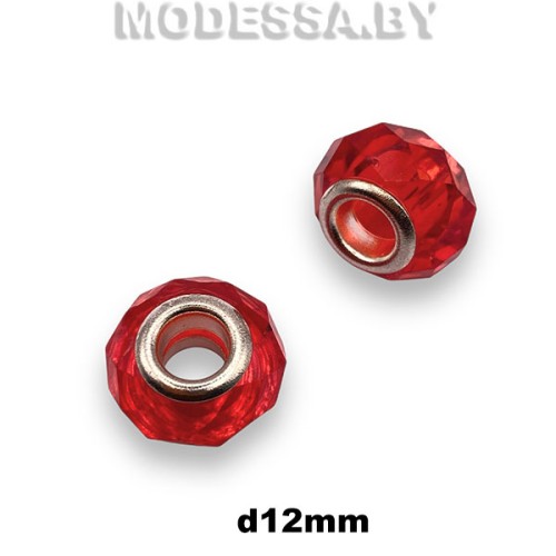 03501 Бусина стекл. d13мм Ц:Св.Красный N