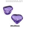 04568 Бусина стекл. 20х20мм Ц:Фиолетовый 
