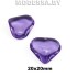 04568 Бусина стекл. 20х20мм Ц:Фиолетовый 