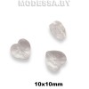 10 Н Бусина стекл. 10х10мм Ц:Прозрачный 