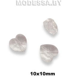 10 Н Бусина стекл. 10х10мм Ц:Прозрачный 