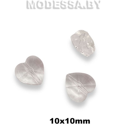 10 Н Бусина стекл. 10х10мм Ц:Прозрачный 