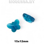 14 В Бусина стекл. 15х12мм Ц:Аквамарин