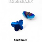 14 В Бусина стекл. 15х12мм Ц:Синий АВ