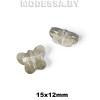 14 В бусина стекл декорат Бабочка Ц: Hematite 15х12мм