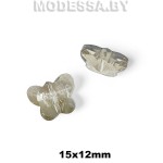 14 В Бусина стекл. 15х12мм Ц:Hematite 