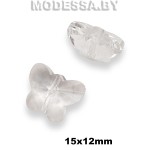 14 В Бусина стекл. 15х12мм Ц:Прозрачный