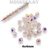 Бусина стекл. 4х4мм Ц:Сrystal АВ