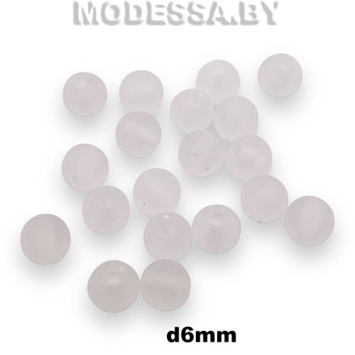 0018 А Бусина пластм. d6мм Ц:Матовый 