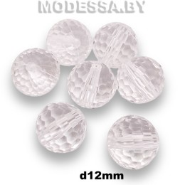 0404 AZ Бусина пластм. d12мм Ц:Прозрачный
