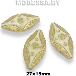 10739 АС бусины пластмассовые (1упак=100шт) 27х15мм