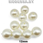 Бусина пластм. d12мм Ц:Молочный