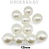 Бусина пластм. d12мм Ц:Белый