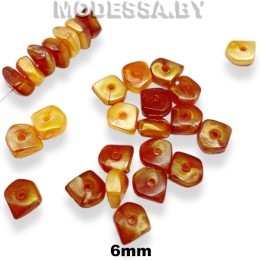 3731 АС Бусина пластм. 8х6мм Янтарь