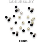 Бусина пластм. d3мм 