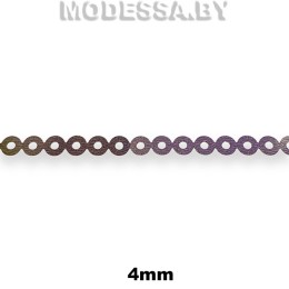 Лента из пайеток 4мм Ц:Коричневый
