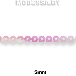 Лента из пайеток 5мм Ц:Розовый АВ