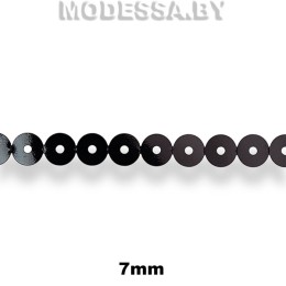 Лента из пайеток 7мм Ц:Чёрный