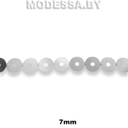 Лента из пайеток 7мм Ц:Серебро