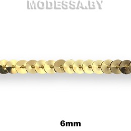 3948 CTZ Пайетки на нити 6мм Ц:1 Золото