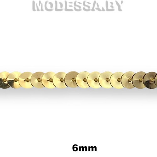 3948 CTZ Пайетки на нити 6мм Ц:1 Золото