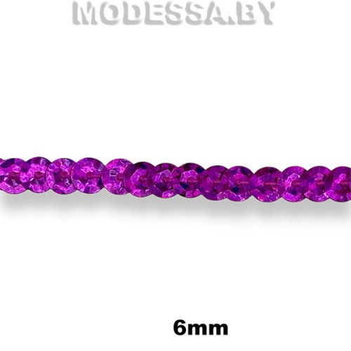 3948 CTZ Пайетки на нити 6мм Ц:5 Фиолетовый АВ