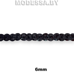 3948 CTZ Пайетки на нити 6мм Ц:68 Чёрный