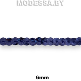 Пайетки на нити 6мм Ц:848 Т.Синий