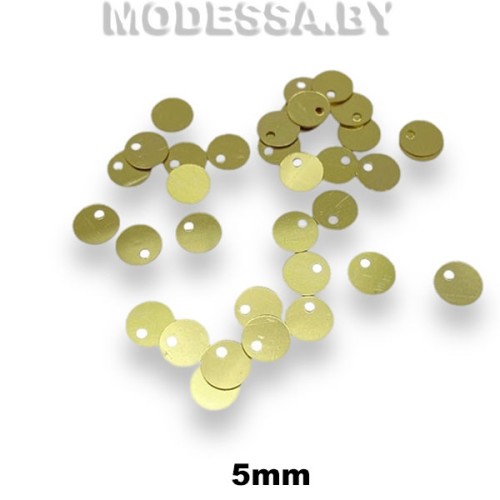 Пайетки 5мм Ц:Золото