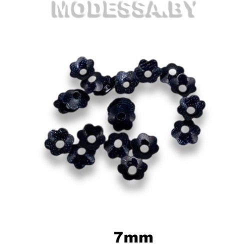 Пайетки 7мм Ц:Чёрный АВ 