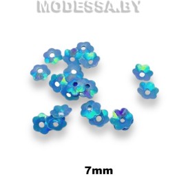 Пайетки 7мм Ц:Синий AB 