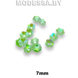 Пайетки 7мм Ц:Зелёный AB 
