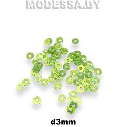 Пайетки 3мм Ц:8 Салатовый 