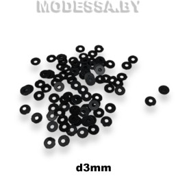 Пайетки 3мм Ц:9 Чёрный