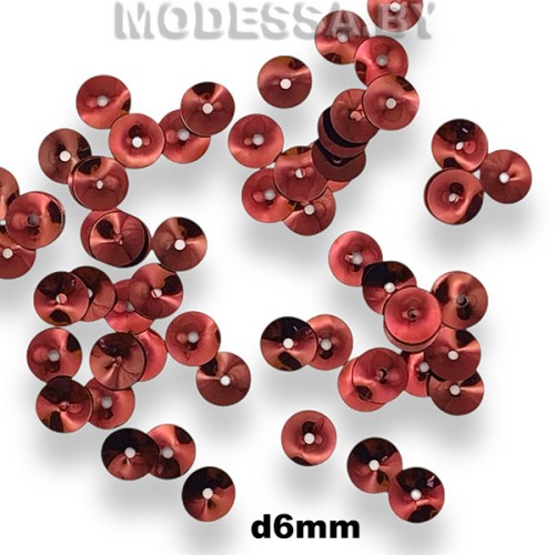 Пайетки 6мм Ц:207 Терракотовый