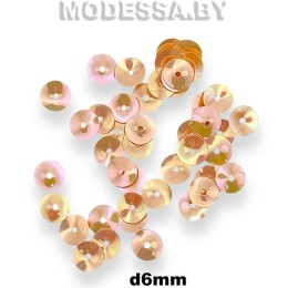 Пайетки 6мм Ц:212 Персиковый