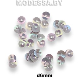 Пайетки 6мм Ц:217 Серый АВ