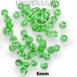 Пайетки 6мм Ц:221 Зелёный
