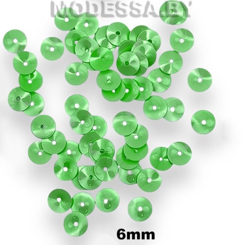 Пайетки 6мм Ц:221 Зелёный