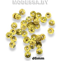 Пайетки 6мм Ц:226 Золото АВ