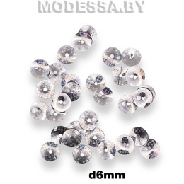 Пайетки 6мм Ц:232 Серебро АВ