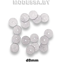 Пайетки 8мм Ц:607 Матовое серебро